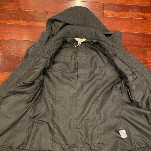 Dark grey lined short pea coat - Picture 3 of 4